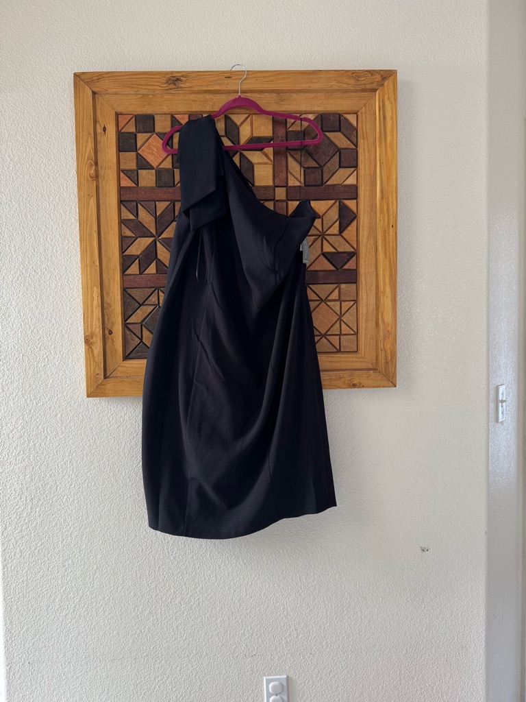 Lane Bryant Black One-Shoulder Cocktail Dress